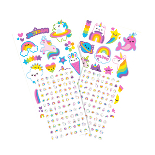 OOLY - Tattoo-Palooza, Tattoos & Nail Stickers - Unicorns & Rainbow