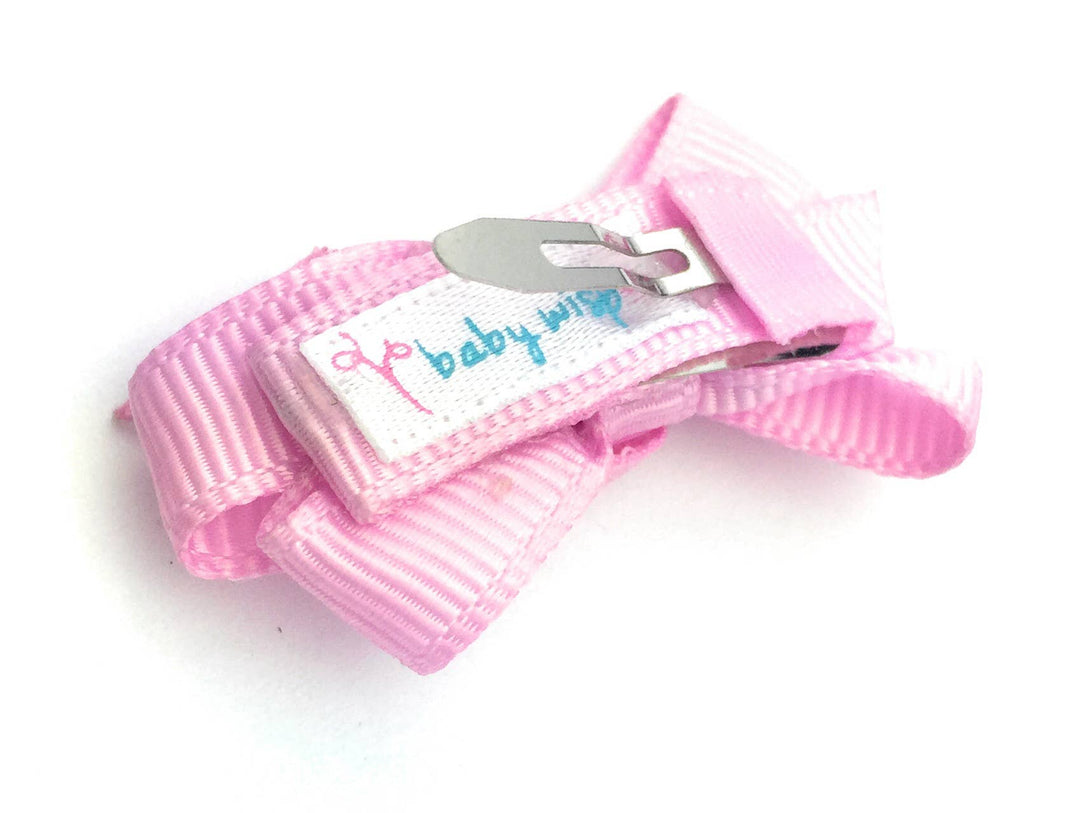 Baby Wisp - 5 Chelsea Boutique Grosgrain Bow on Snap Clips- Pastel Dream