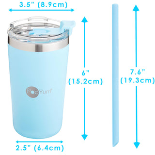 PopYum - PopYum 13oz Insulated Kids’ Cups, 2-Pack, Blue, Pink