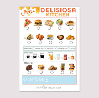 Milk Thread and Honey - Pretend Play Restaurant Menu Order Notepad