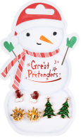 Great Pretenders Snowman Pierced Earrings