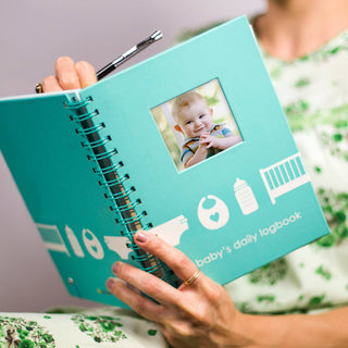 Pearhead Baby's Daily Logbook Planner, Teal