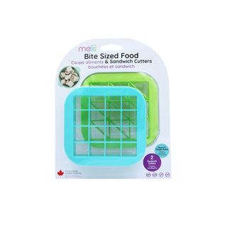 melii - Bite Sized Food & Sandwich Cutter Two Pack-Square & Triangle