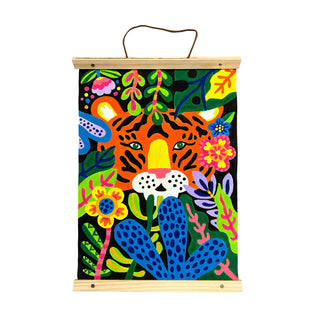 OOLY - Paintology Paint By Number Canvas Kit - Tiger Eyes 25 PC Set
