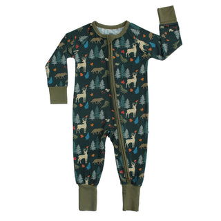 Emerson and Friends - Midnight Forest Bamboo Convertible Footie Romper