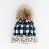 Huggalugs Atlantic Buffalo Check Pom Pom Beanie Hat