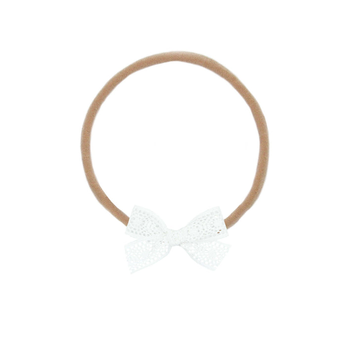 Lou Lou & Company - Lace Bow - Mini White Lace