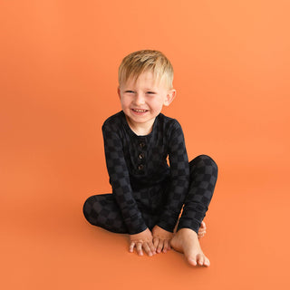 Gigi and Max - Frankie TWO PIECE Bamboo Halloween Checks Outfit