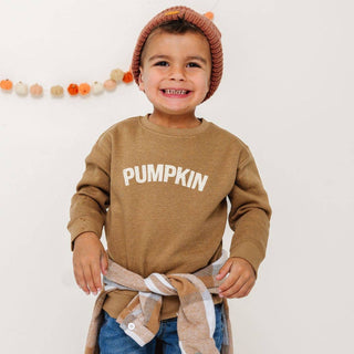 Sweet Wink - Pumpkin Sweatshirt - Mocha - Boys Clothing - Fall
