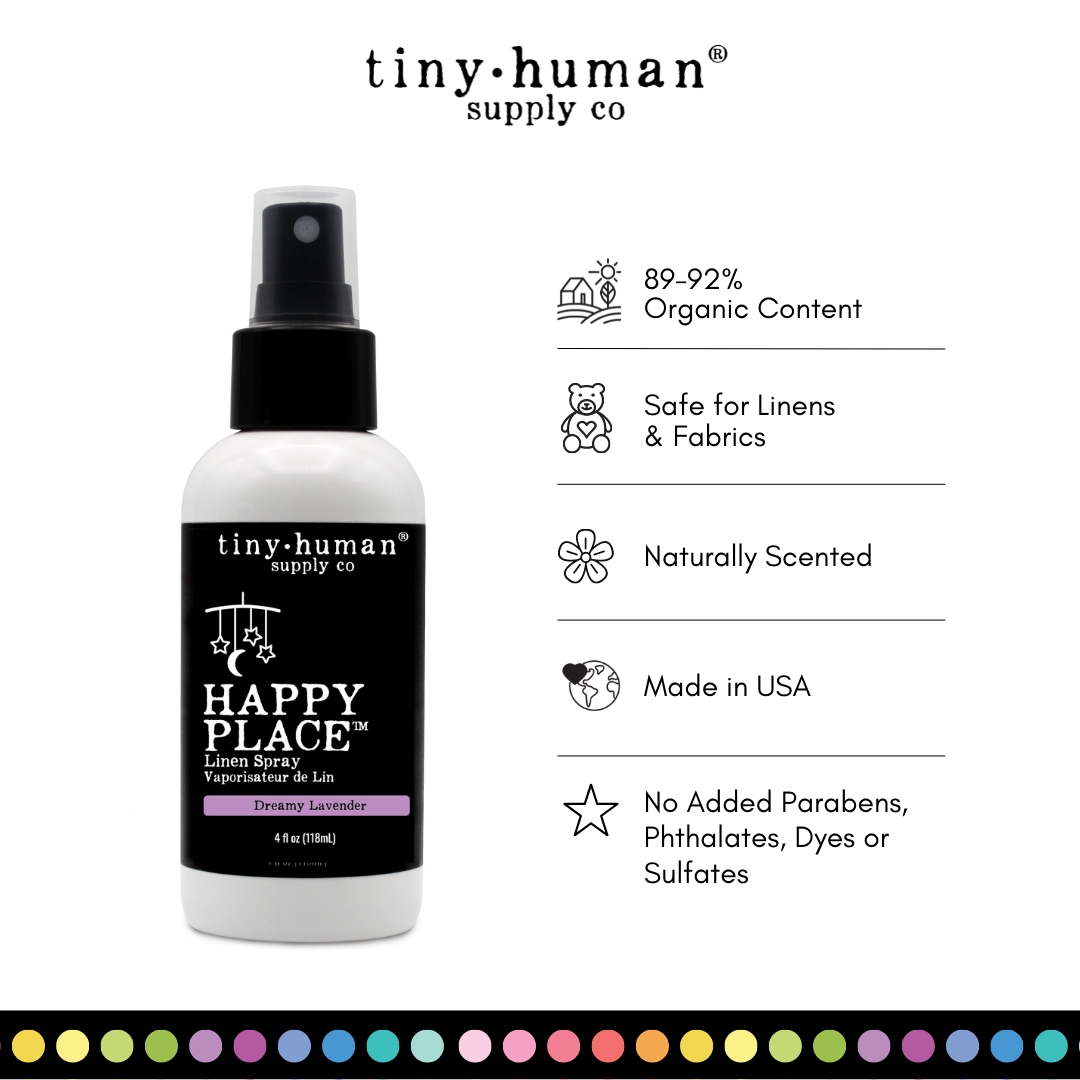 Tiny Human Supply Co. - Happy Place Linen Spray 4oz - Dreamy Lavender