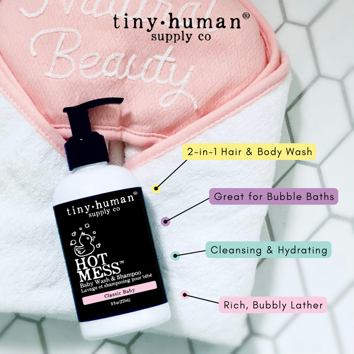 Tiny Human Supply Co. - Hot Mess™  Shampoo and Baby Wash 8oz - Dreamy Lavender