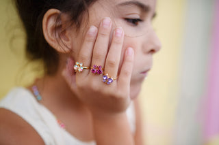Great Pretenders Boutique Butterfly Gem Ring Set