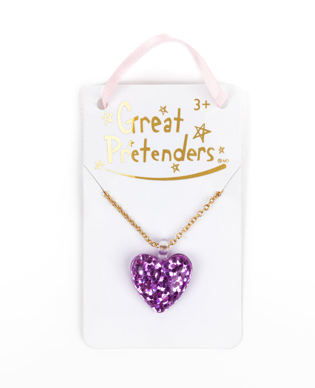 Great Pretenders Boutique Glitter Heart Necklace
