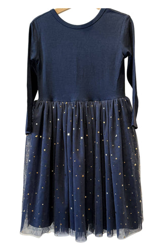 Bird & Bean® - Kids Party Dress - Girls Navy Tulle Holiday Dress - Esme