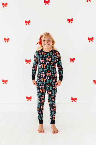 Kiki + Lulu - Merry Little Bows Kids Pajamas