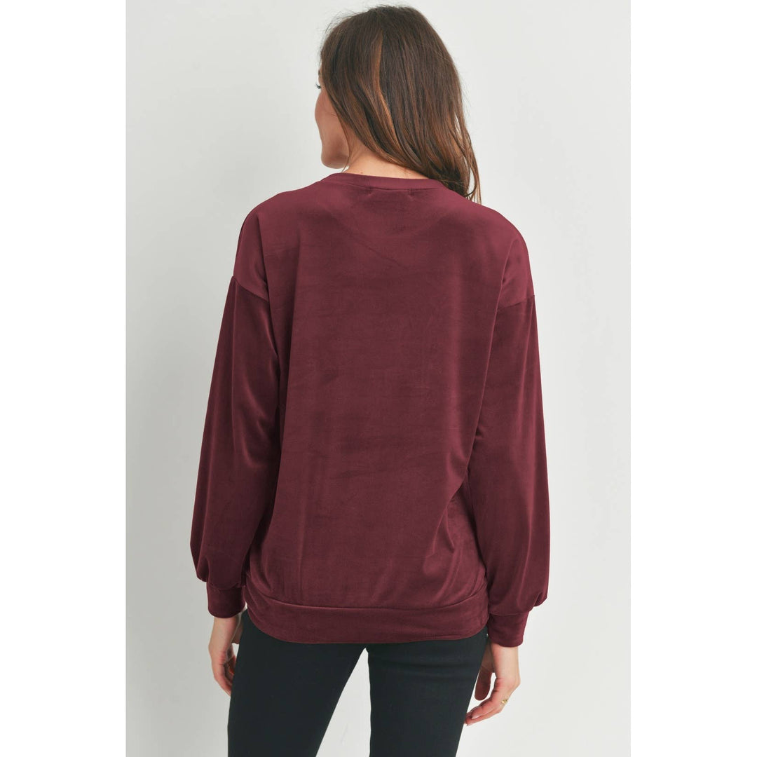 Hello Miz - Velvet Mama Crewneck Maternity Sweatshirt