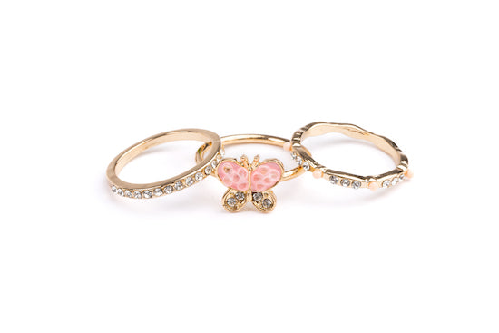 Great Pretenders Boutique Chic Butterfly Garden Rings