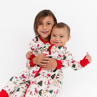 Emerson and Friends - Cozy Christmas Bamboo Convertible Baby Pajama