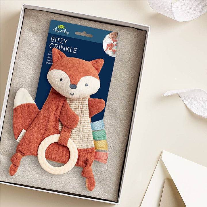 Itzy Ritzy - Bitzy Crinkle™ Fox Sensory Toy with Teether