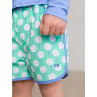 RuffleButts + RuggedButts - Boys Tee Time Swim Trunks