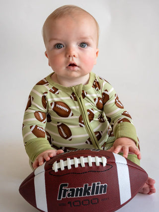 Joan's - Boys Football Zippy Bamboo Pajamas