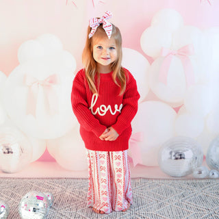 Gigi and Max - Love Red SWEATER Valentines Baby Toddler Kids Clothing Top