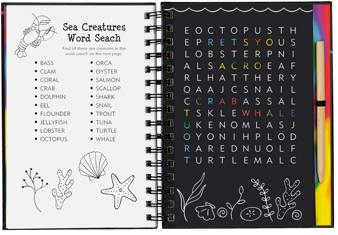 Peter Pauper Press - Scratch & Sketch™ Games & Puzzles: Ocean World