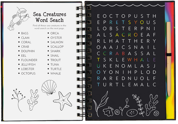 Peter Pauper Press - Scratch & Sketch™ Games & Puzzles: Ocean World