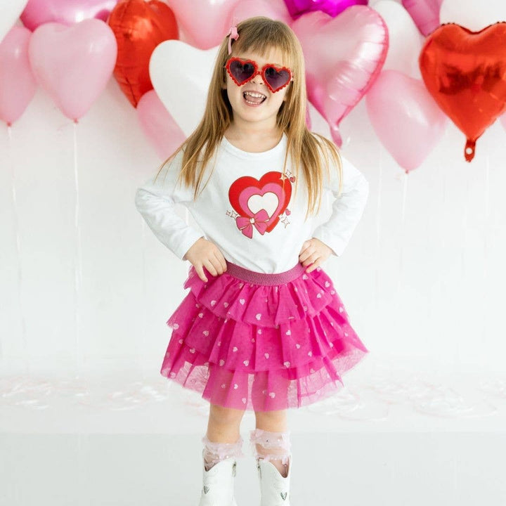 Sweet Wink - Heart Petal Valentine's Day Tutu - Girls Clothes