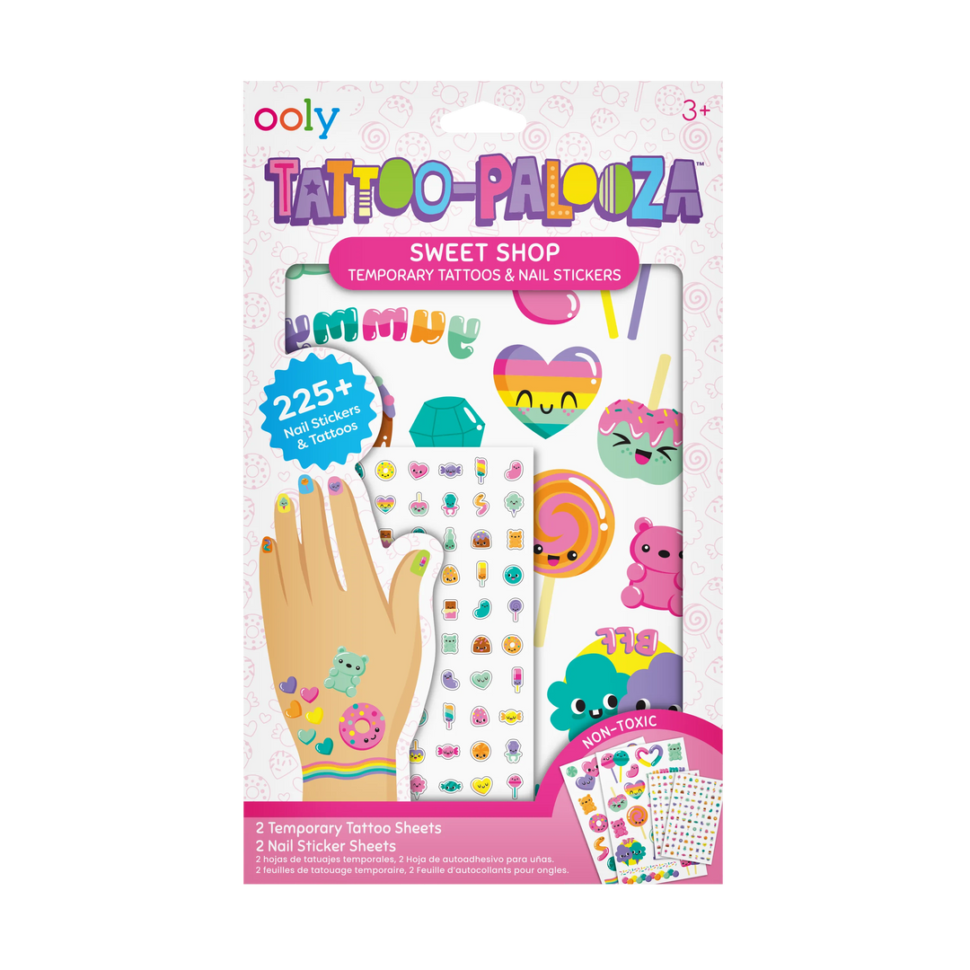 OOLY - Tattoo Palooza Nail Stickers & Temporary Tattoo- Sweet Shop