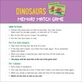 Peter Pauper Press - Dinosaurs Memory Match Game (Set of 72 cards)