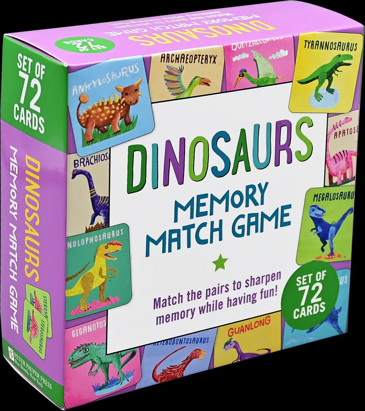 Peter Pauper Press - Dinosaurs Memory Match Game (Set of 72 cards)