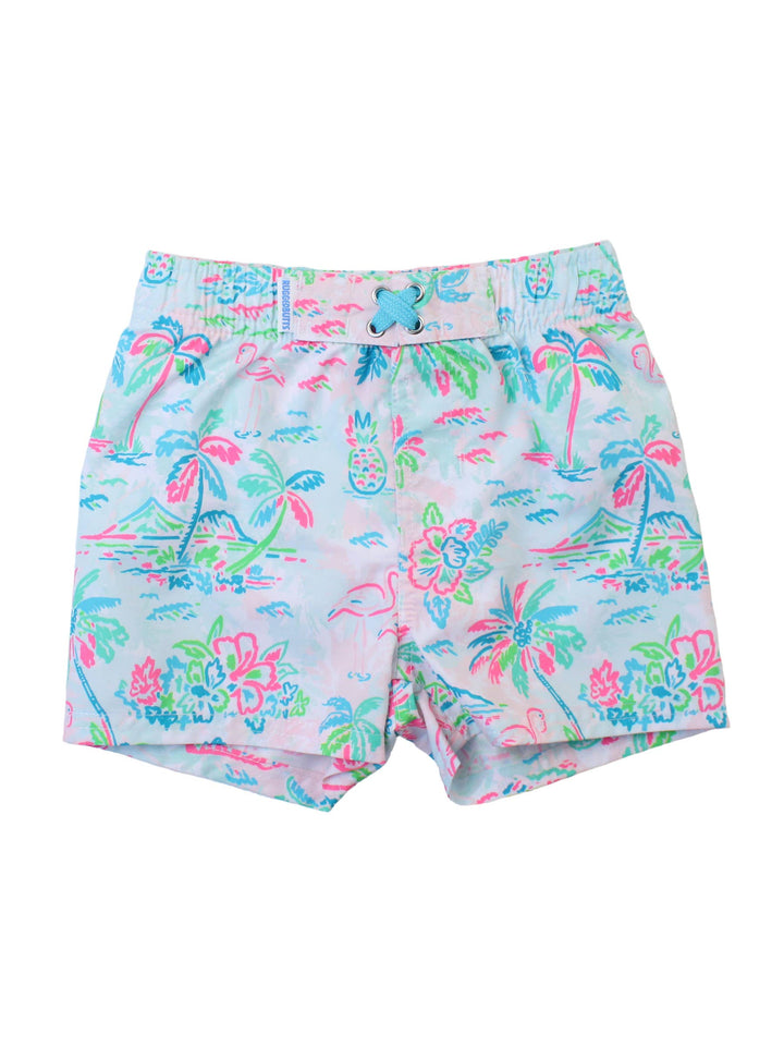 RuffleButts + RuggedButts - Boys Tropical Resort Swim Trunks