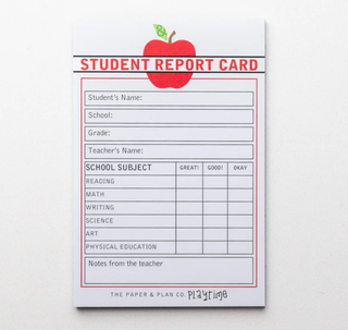 The Paper and Plan Co. - Kids Playtime Pad™ - Student Report Card
