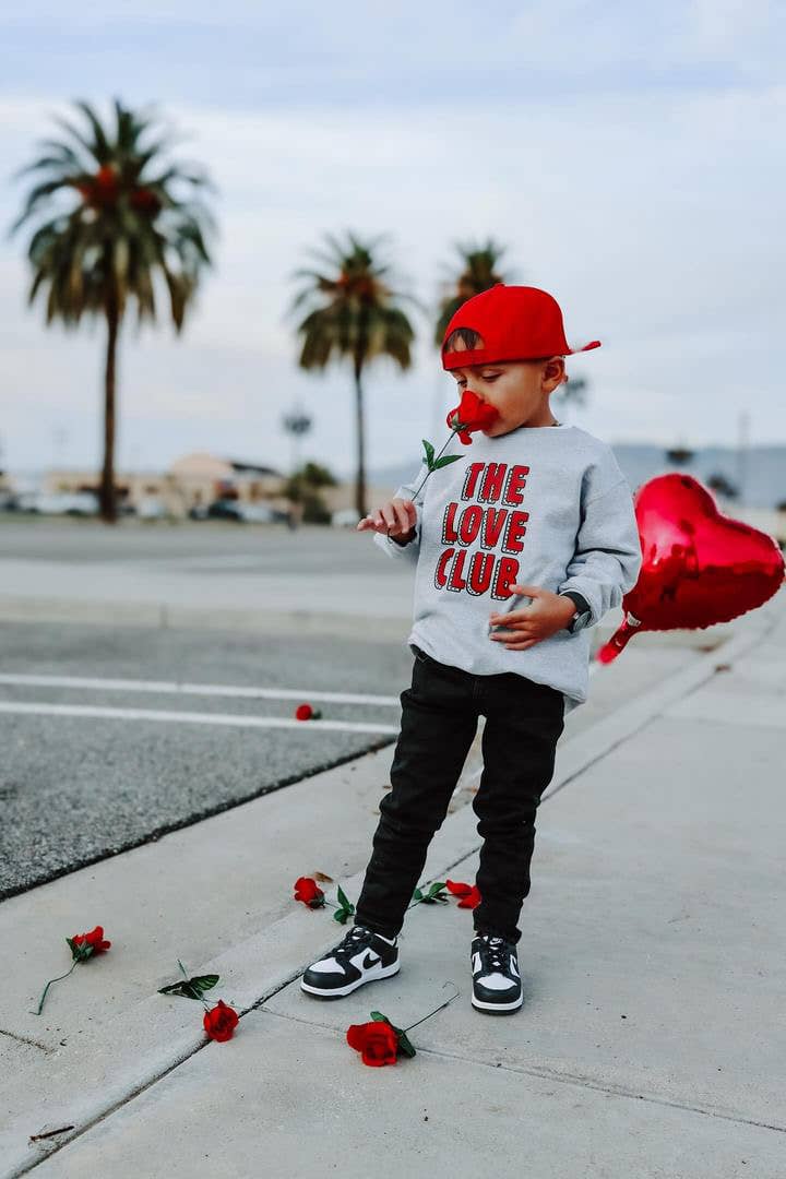 Holland Ave Clothing - The Love Club | Kids Valentines Day Sweatshirt