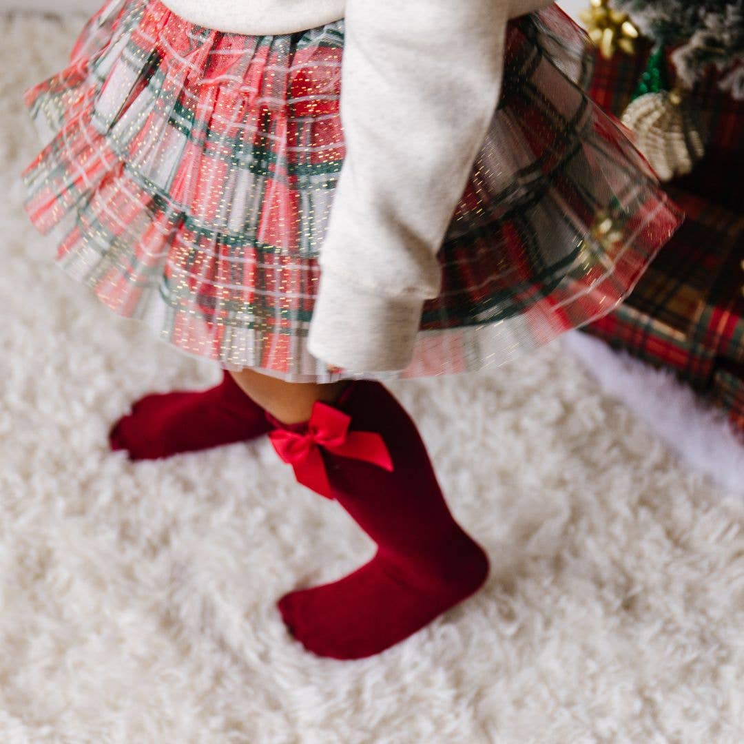 Sweet Wink - Christmas Plaid Tiered Tutu - Dress Up Skirt - Holiday Tutu