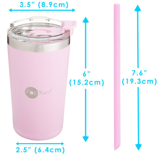 PopYum - PopYum 13oz Insulated Kids’ Cups, 2-Pack, Green, Pink