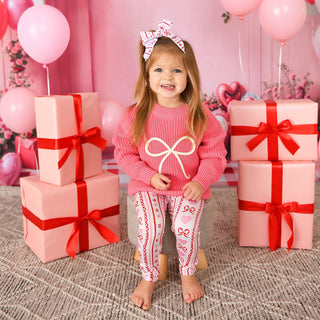 Gigi and Max - Hallie LEGGINGS Valentines Day Bamboo Kids Toddler Clothing