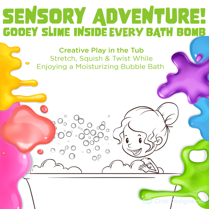 Two Sisters Spa - Squishy Slime Kids Bath Bomb with Toys Inside