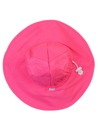 RuffleButts + RuggedButts - Kids Neon Magenta Sun Protective Hat
