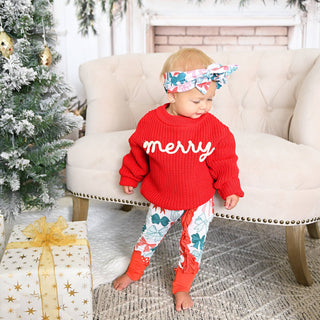 Gigi and Max - Belle Bows RUFFLE ZIP Christmas Bamboo Baby One Piece Outfit