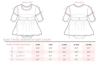 Mila & Rose Harvest Blooms 3/4 Sleeve Twirl Bodysuit