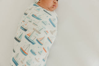 Copper Pearl Knit Swaddle Blanket Fischer