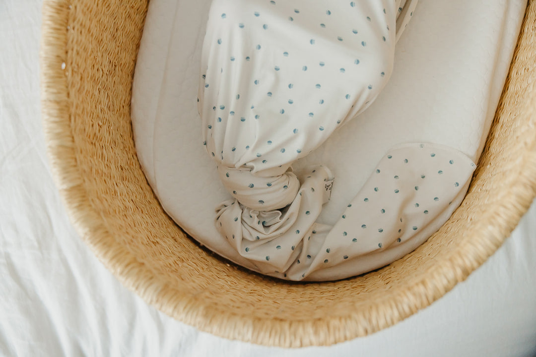 Copper Pearl Knit Swaddle Blanket Haze