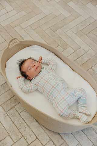 Copper Pearl Zip-Up Footie Madelyn