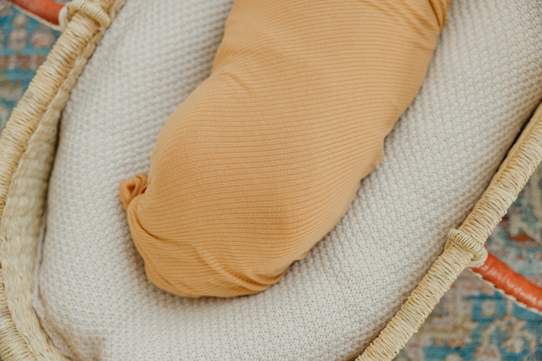 Copper Pearl Knit Swaddle Blanket Dolce