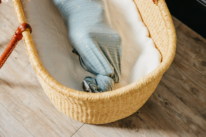 Copper Pearl Knit Swaddle Blanket Starlight