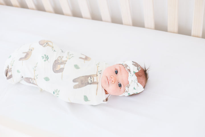 Copper Pearl Knit Swaddle Blanket Noah