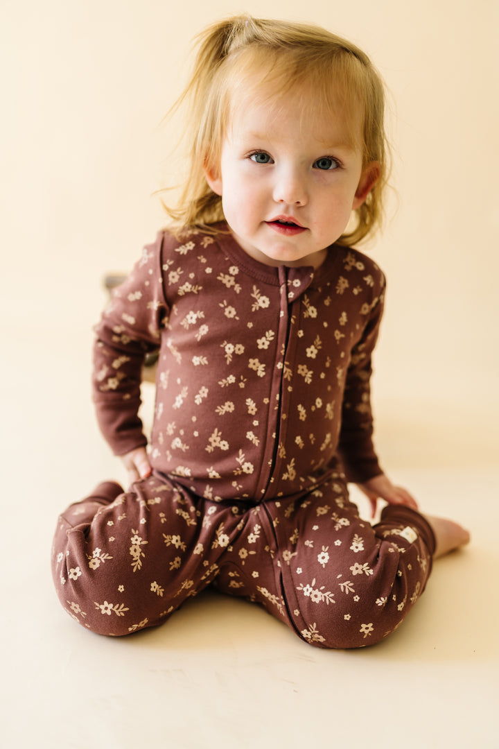 MakeMake Organics 2-Way Zip Romper - Winter Bloom