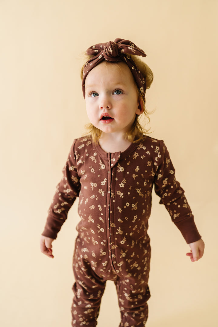 MakeMake Organics 2-Way Zip Romper - Winter Bloom